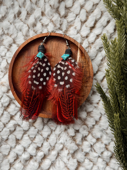 Holly Jolly Feather Earrings