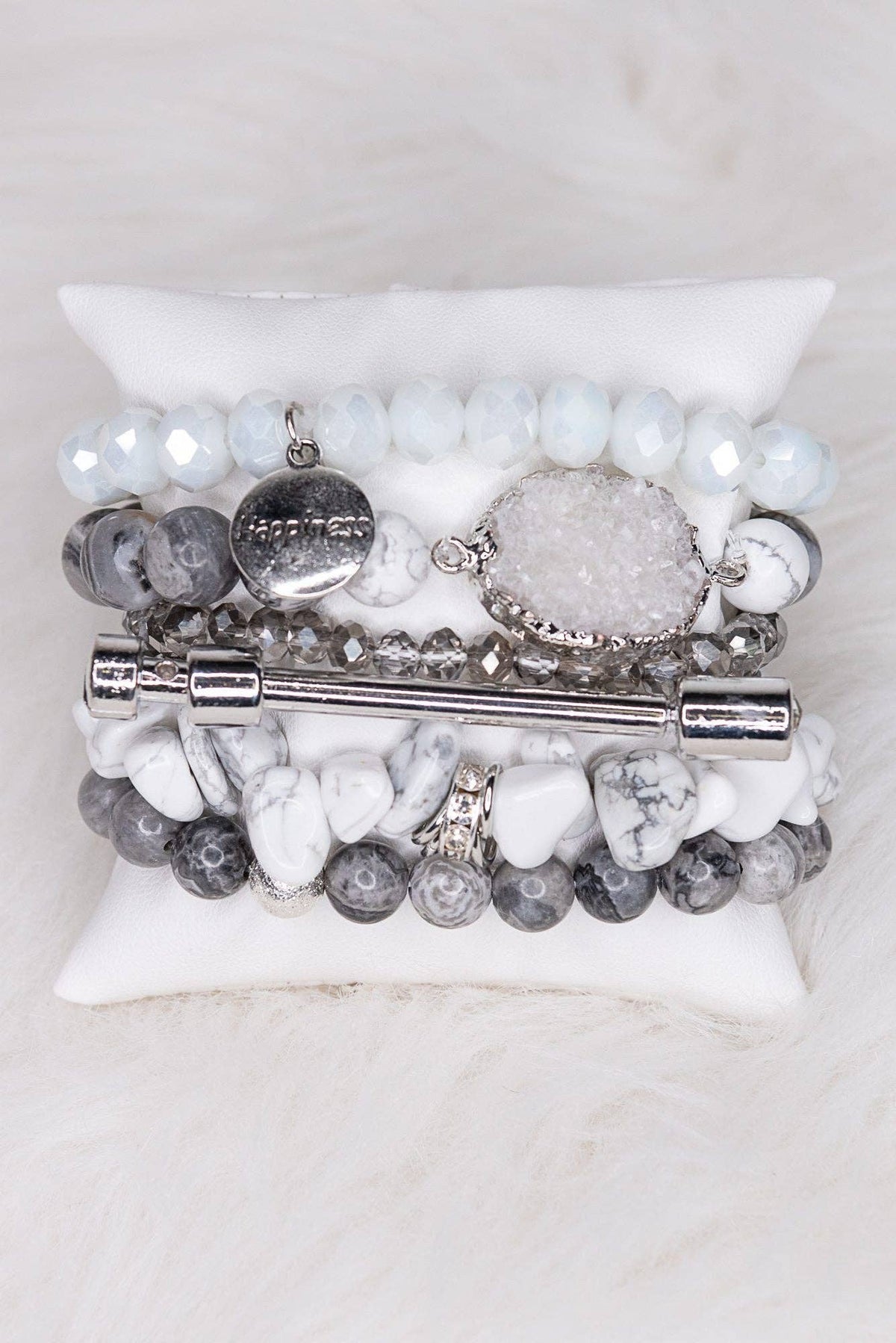 Aspen Bracelet Set White/Gray