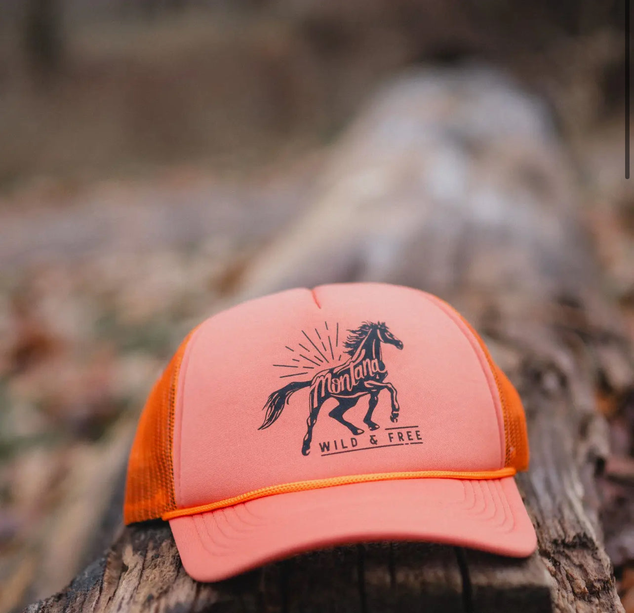 Wild and Free Trucker Hat | Orange