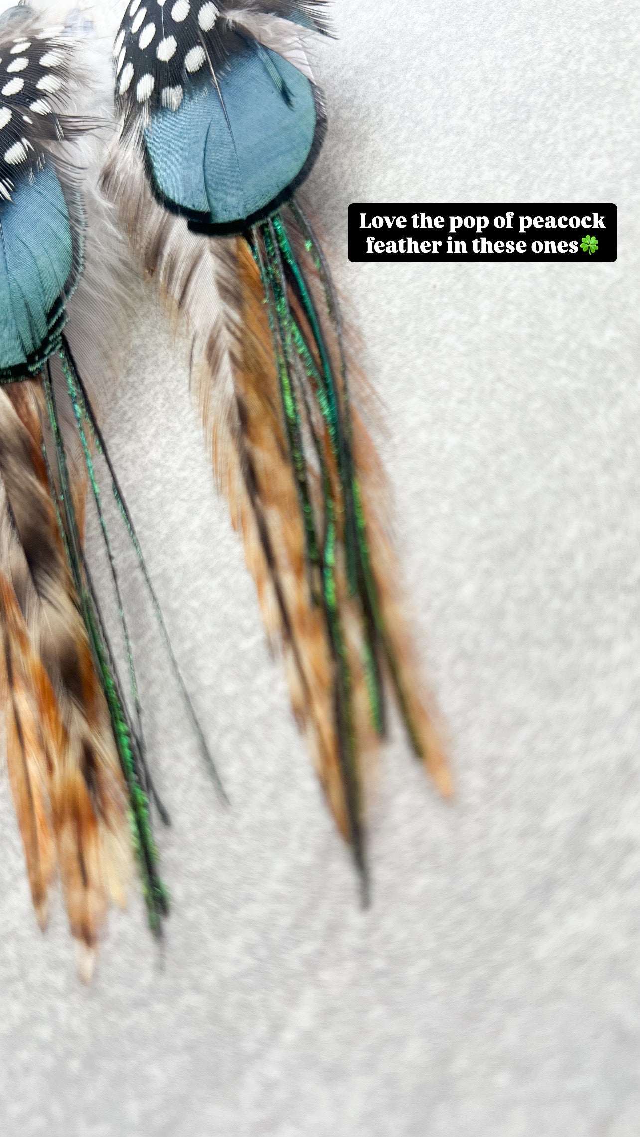 Peacock Feather Earrings