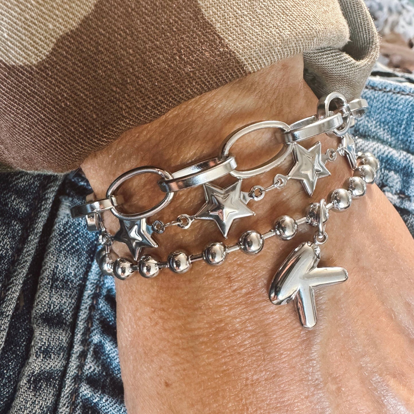 Stainless Steel Star Bracelet 