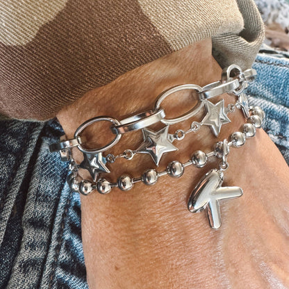 Stainless Steel Star Bracelet 