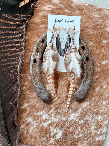 Roundup Feather Earrings| Brown Feather