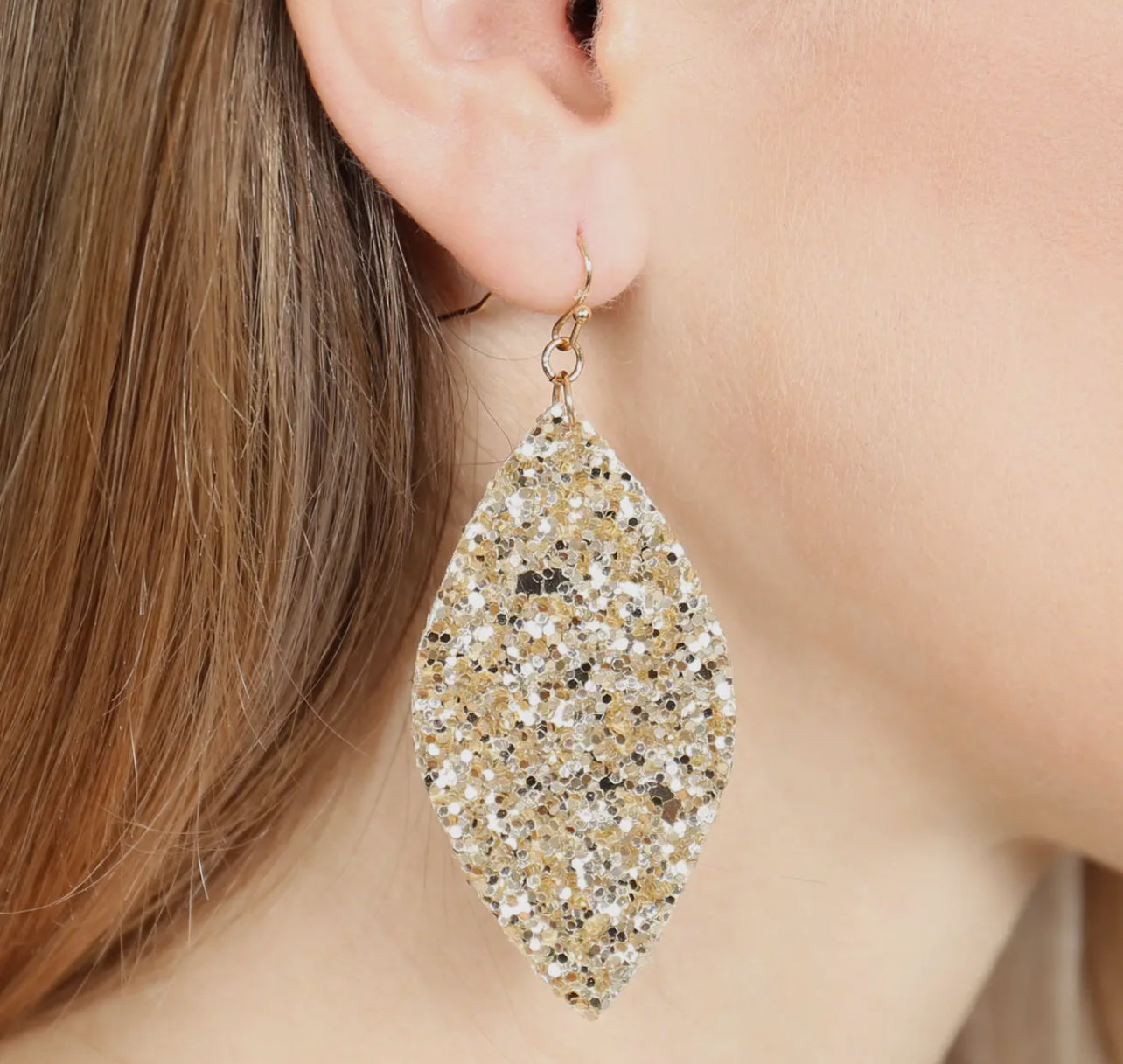 Glitter Earrings | Red