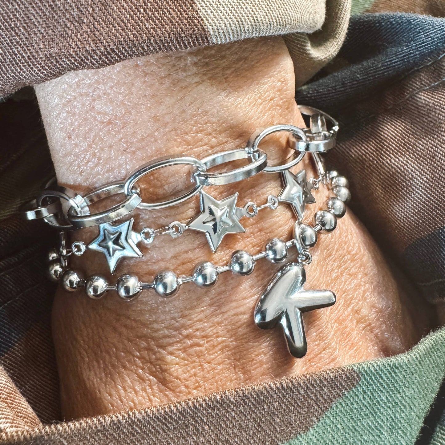 Stainless Steel Star Bracelet 