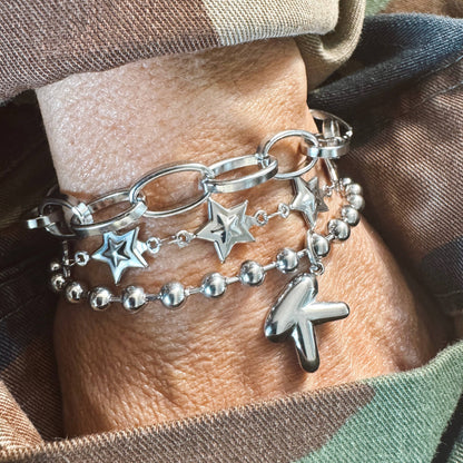 Stainless Steel Star Bracelet 