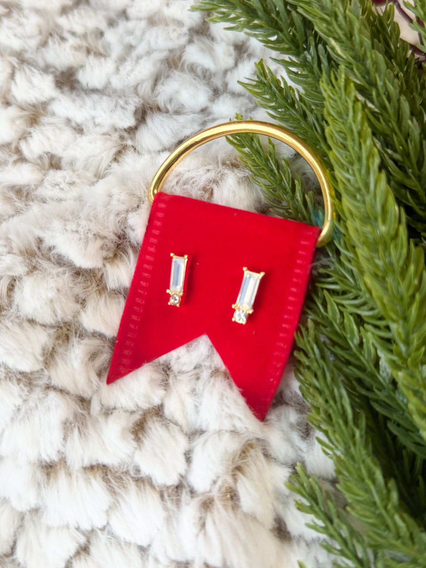 Opal Diamond Stud Earrings