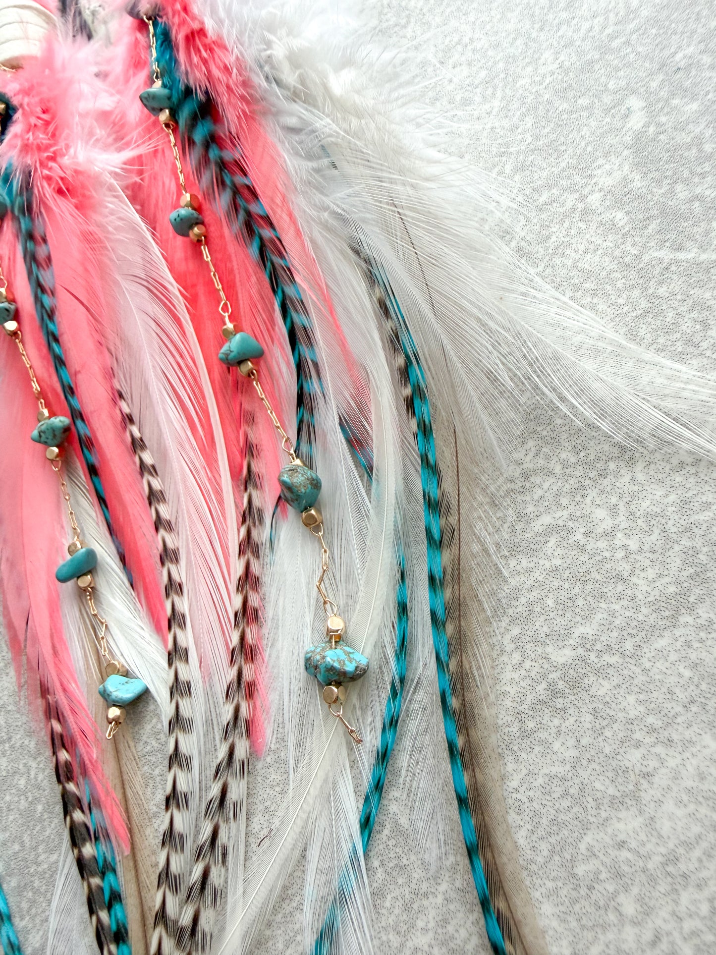Fallon Feather Earrings | Coral