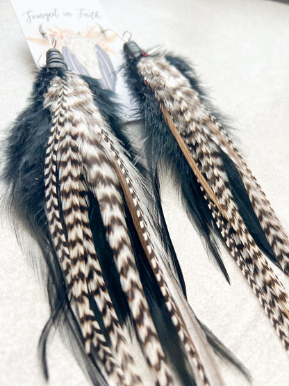 Smokey Feather Earrings