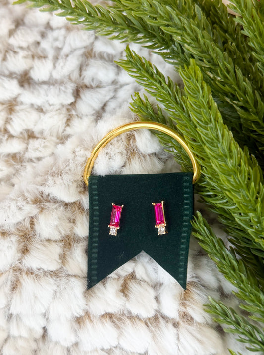 Pink Diamond Stud Earrings