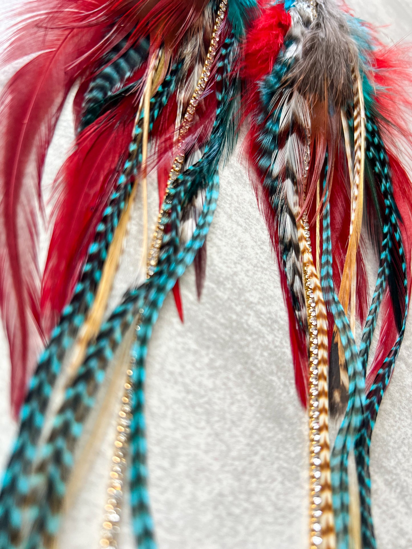 Scarlets Letter Feather Earrings