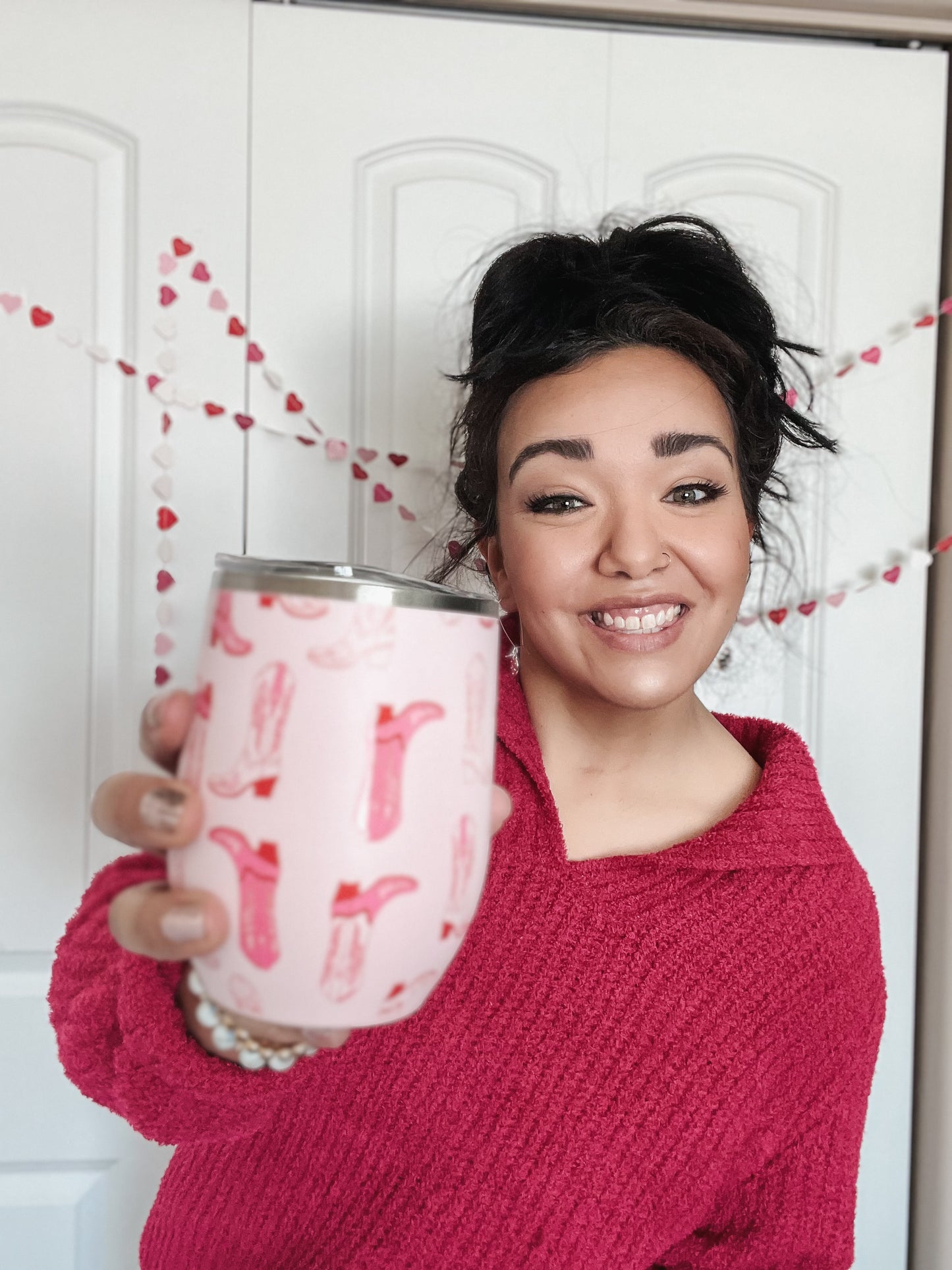 Pink Boot Wine Tumbler