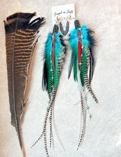 Dark Beauty Feather Earrings