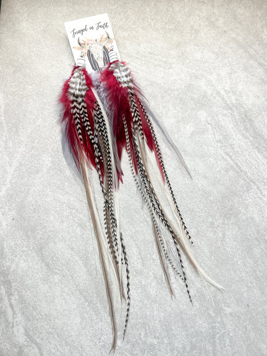 Go Griz Feather Earrings