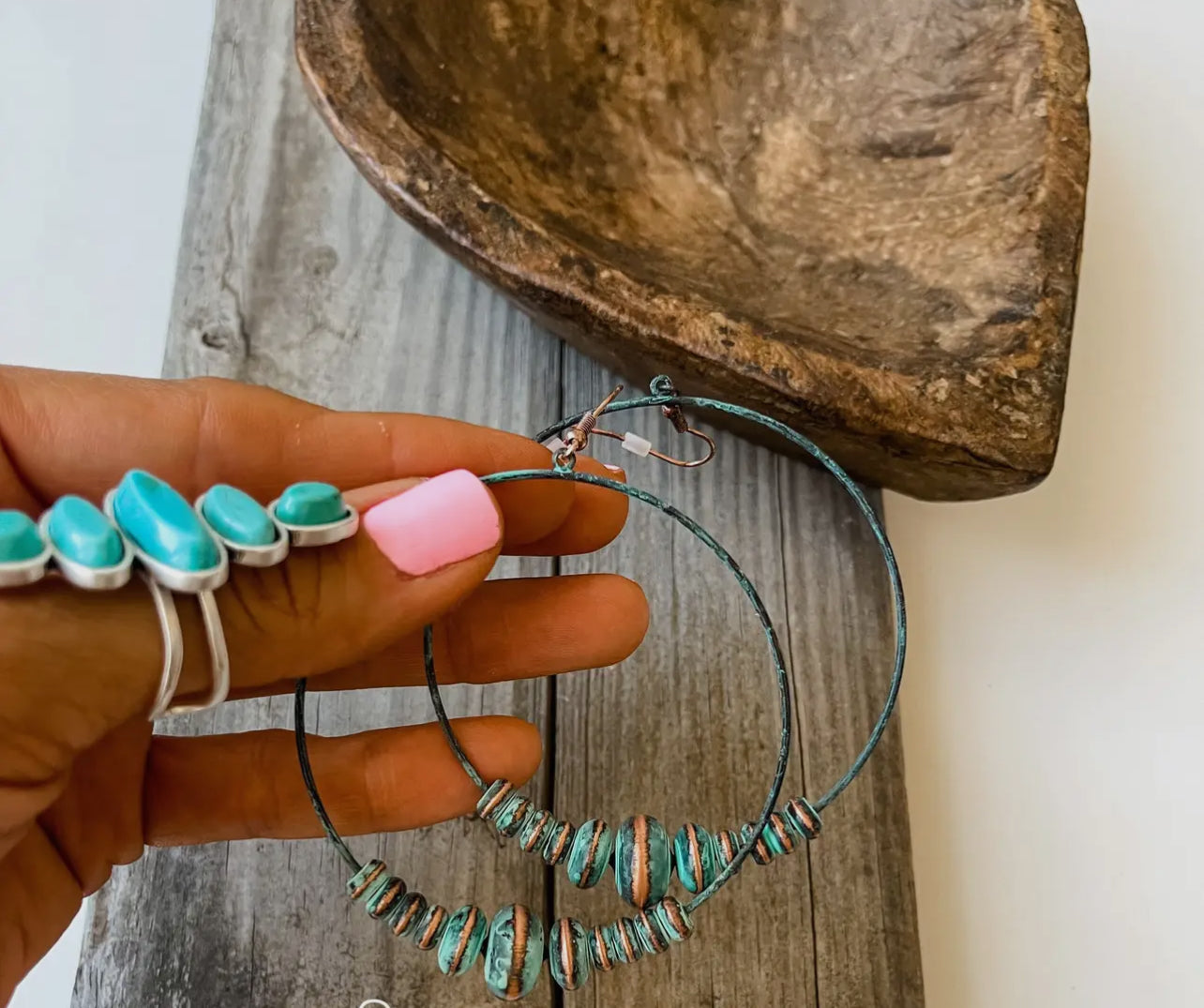 Western Bead Hoops