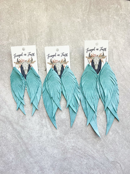 Dawson Fringe Feathers | Turquoise