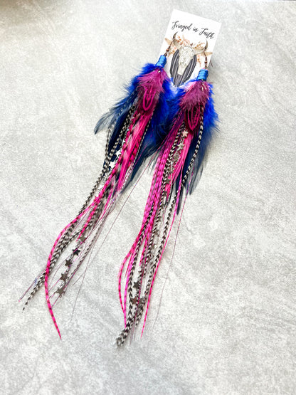 Shooting Stars Feather Earrings