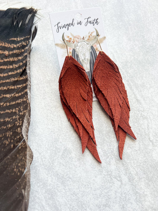 Dawson Fringe Feathers | Rust