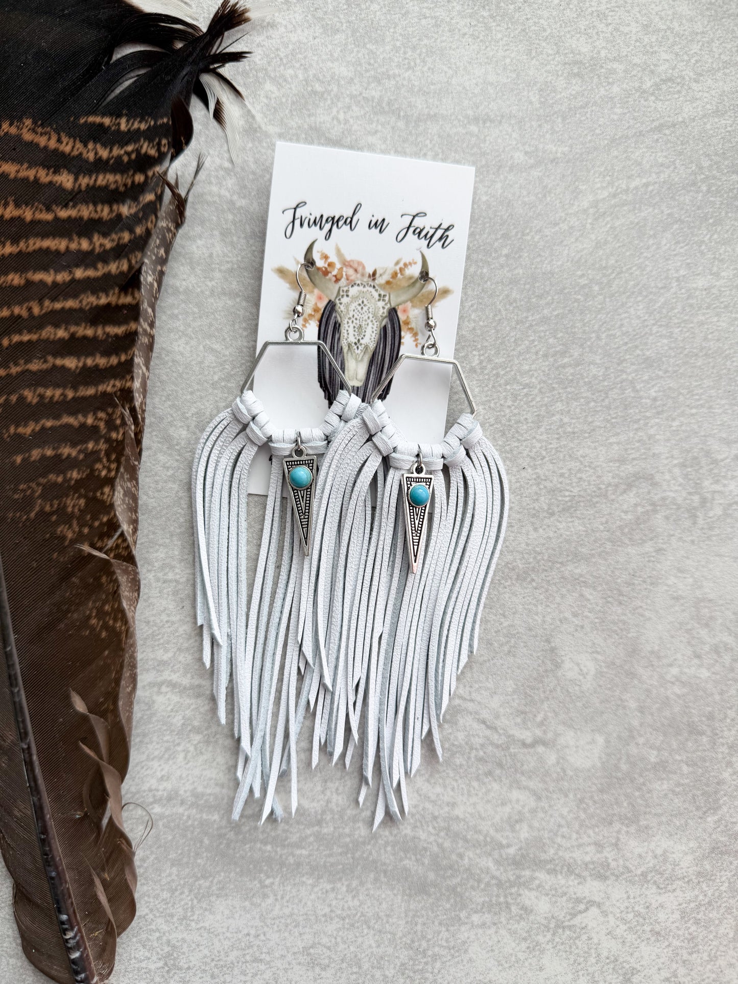 Hexagon Fringe Hoops