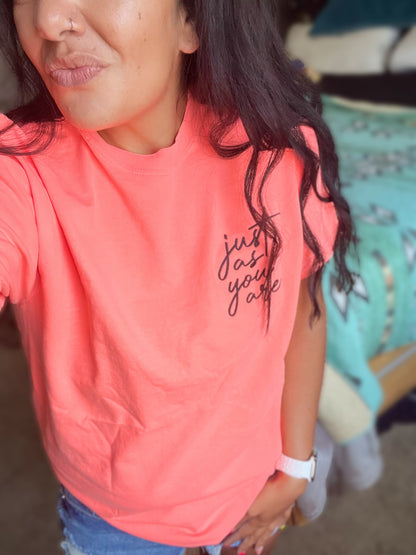Embroidered Just the way you are Tee