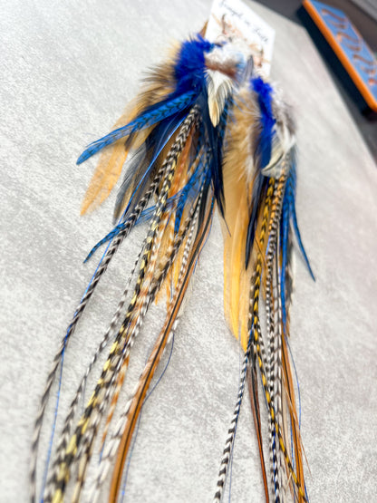 Go Cats Feather Earrings