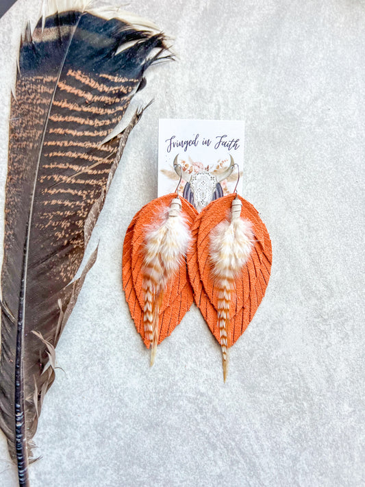 Ronan Fringe Feathers | Pumpkin Spice