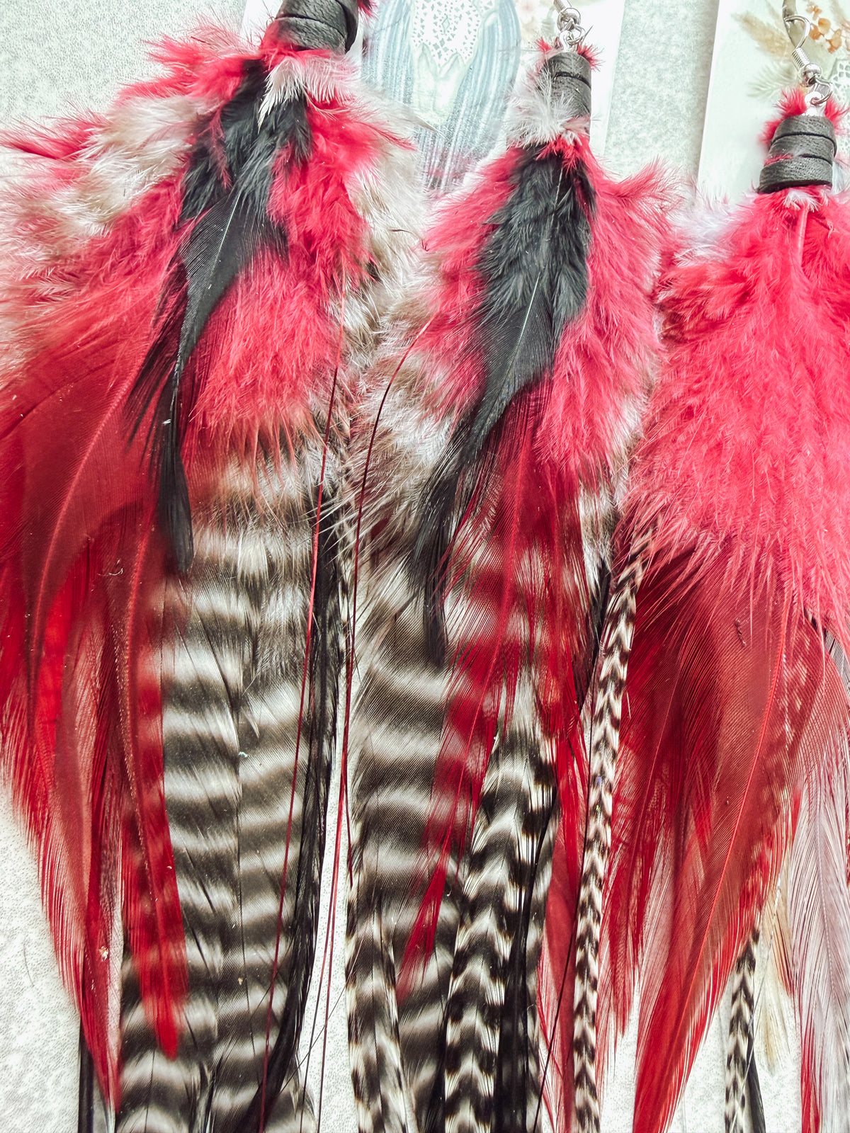 Griz Feather earrings
