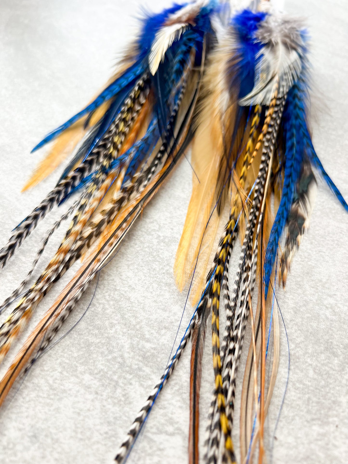 Go Cats Feather Earrings