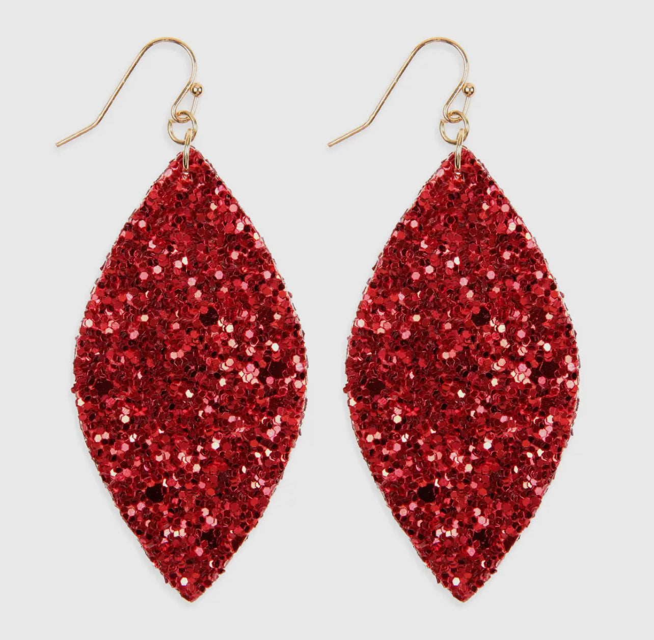 Glitter Earrings | Red