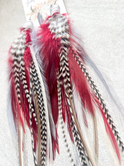 Go Griz Feather Earrings