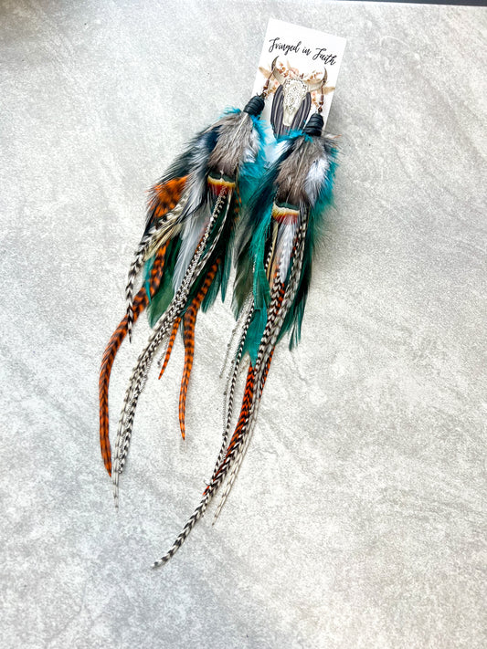 Roaming Nights Feather Earrings