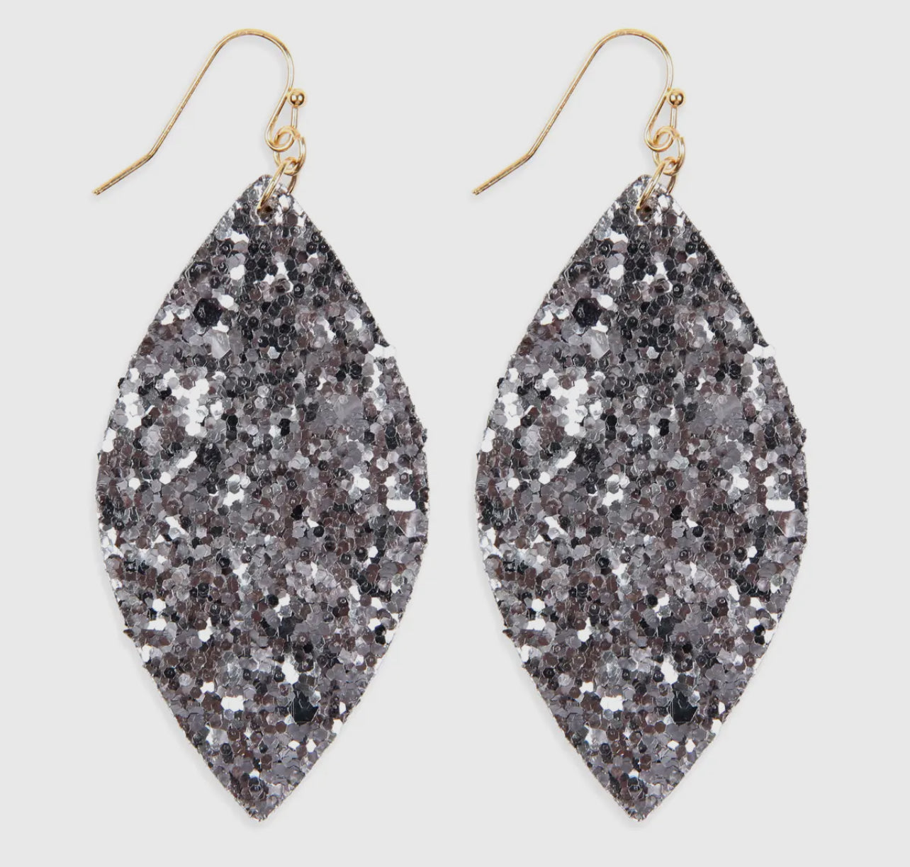 Glitter Earrings | Pewter