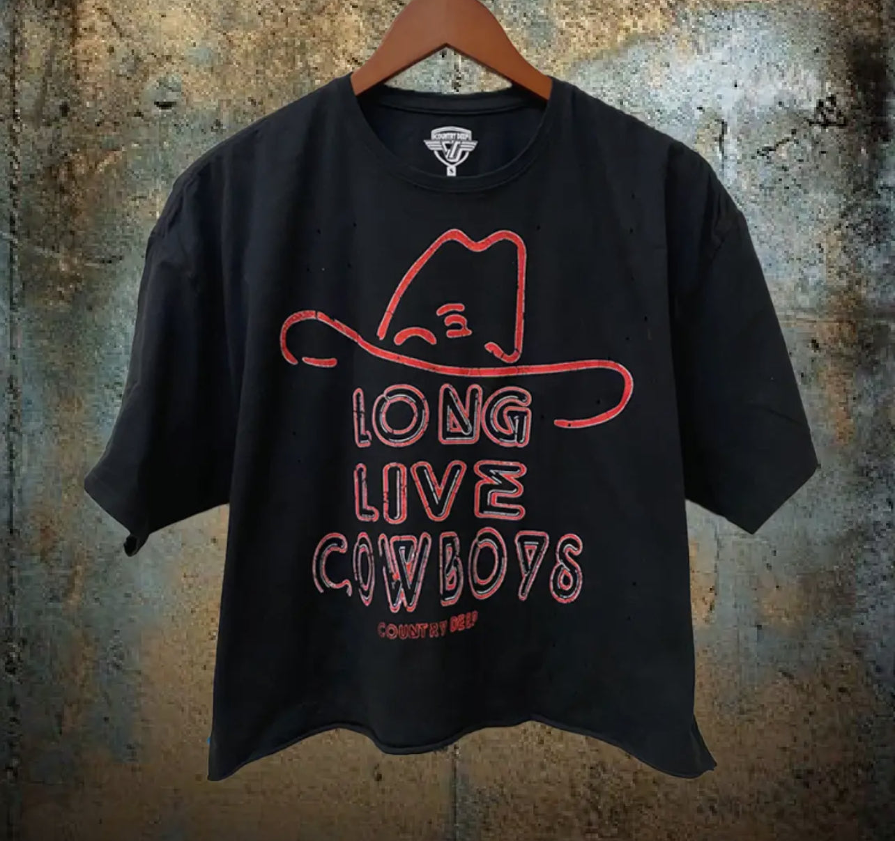 Long Live Cowboys Cropped Tee