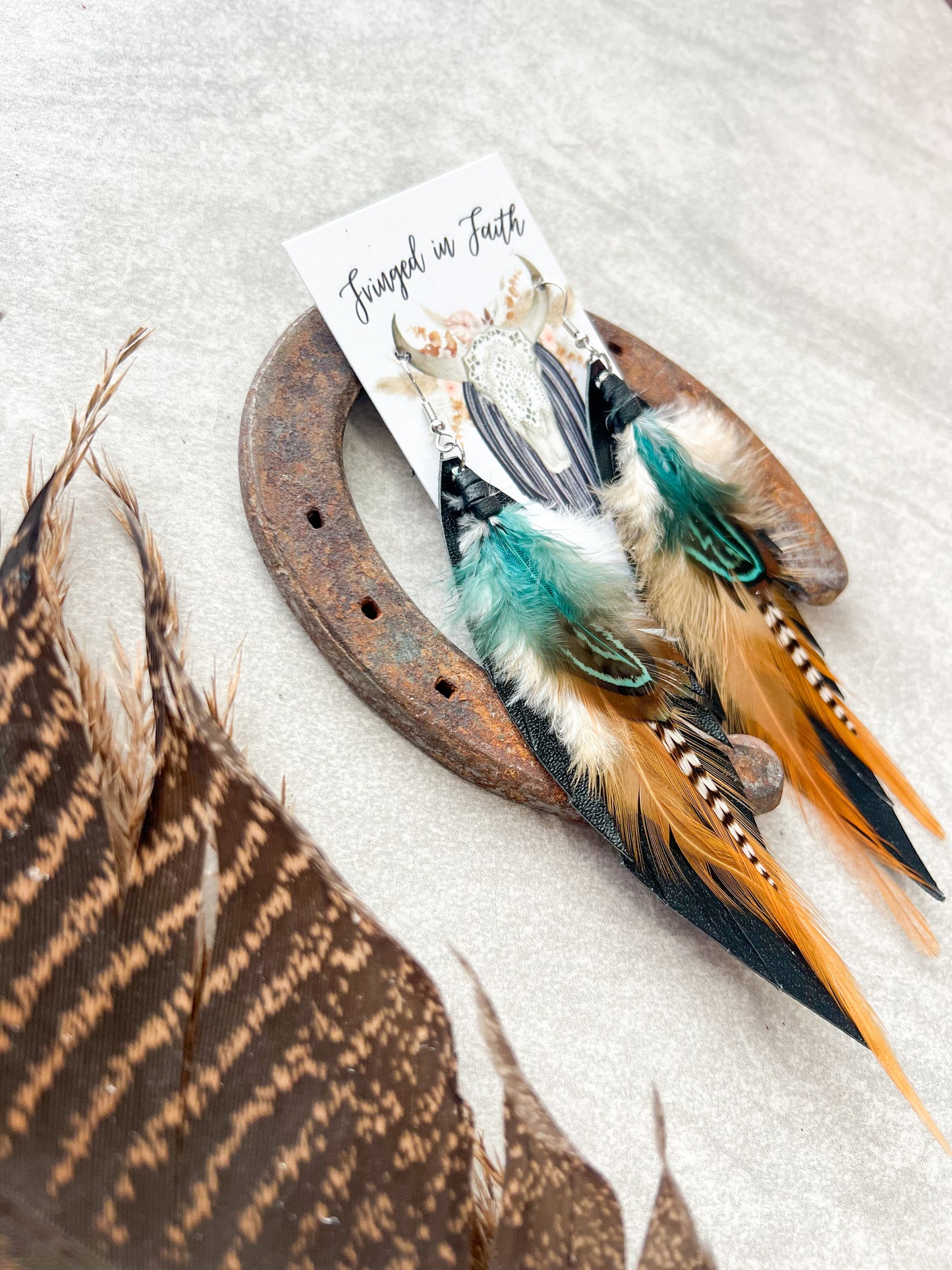 Kalispell Fringe Feathers | Black