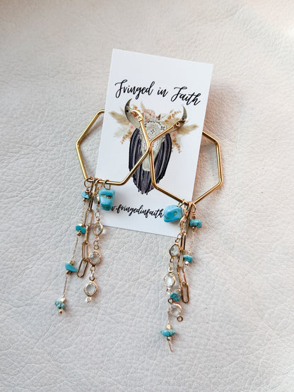 Whimsical Hex Hoops