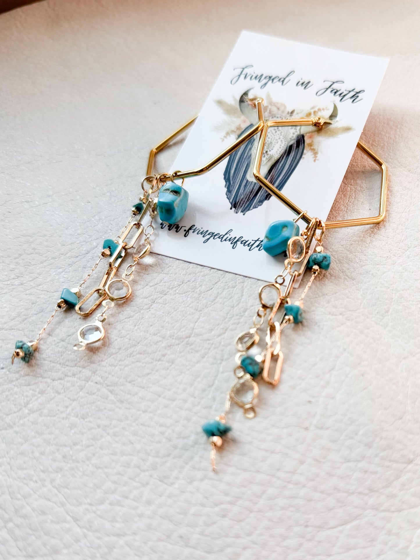 Whimsical Hex Hoops