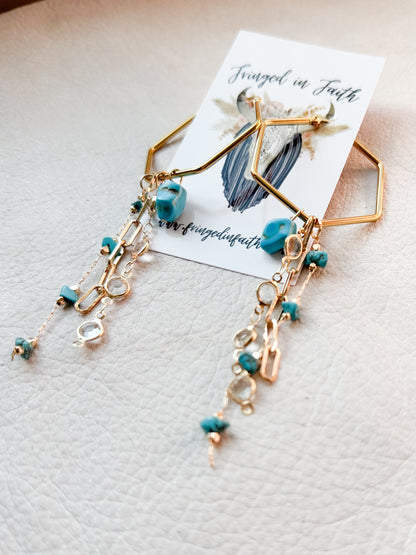 Whimsical Hex Hoops