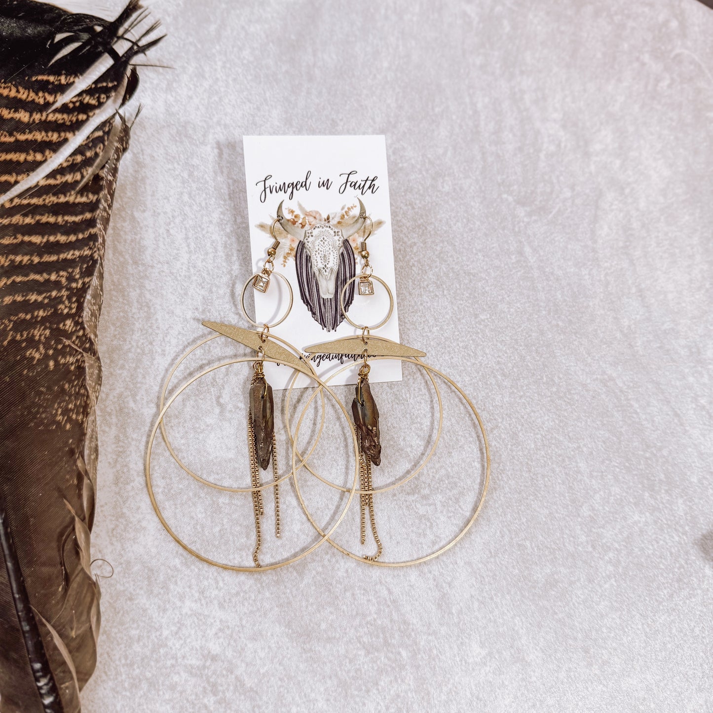 Whimsical Hoops | Granite Crystals