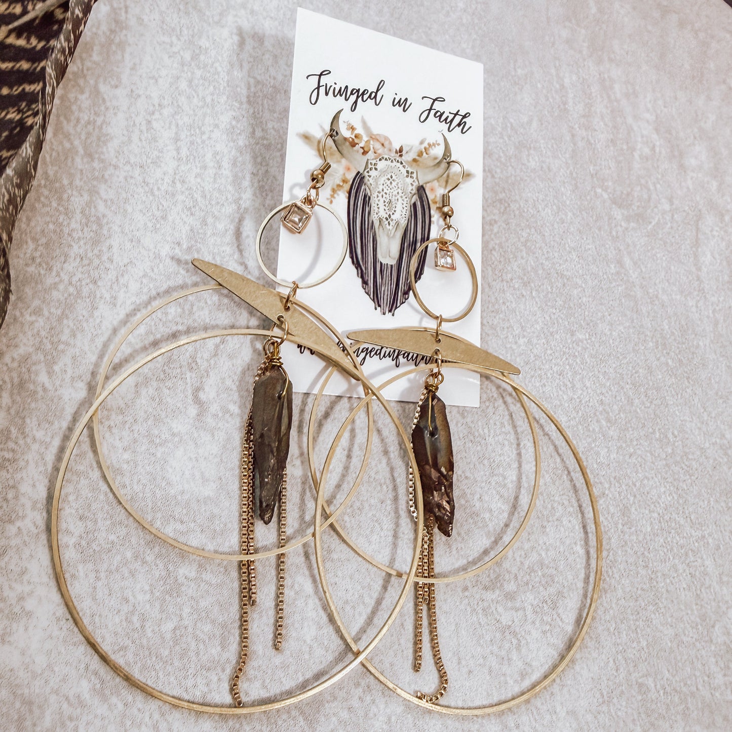 Whimsical Hoops | Granite Crystals
