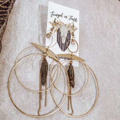 Whimsical Hoops | Granite Crystals
