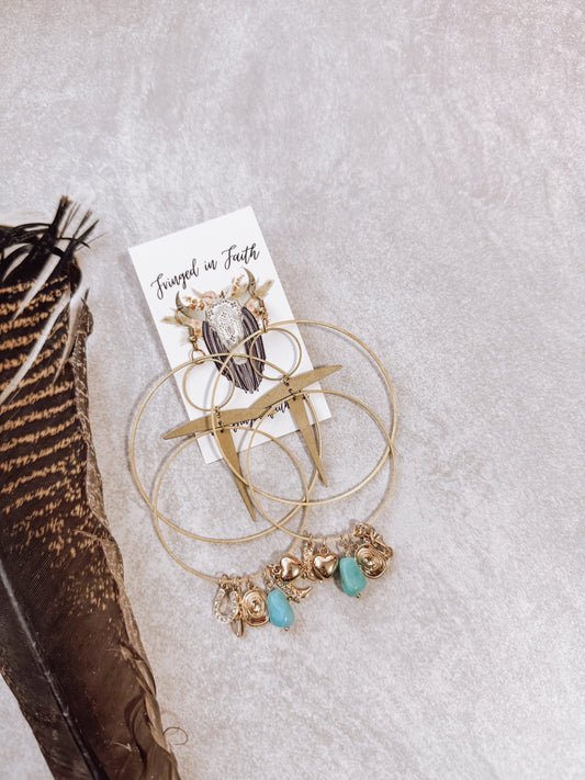 Whimsical Hoops | Turquoise Cowgirl