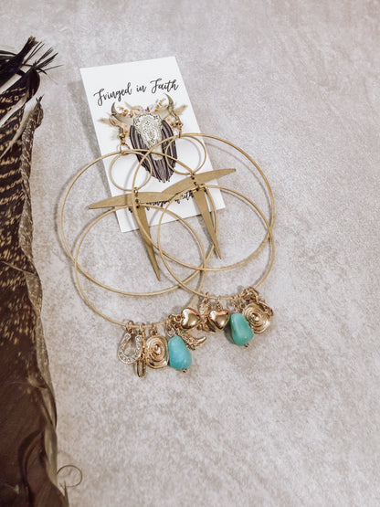 Whimsical Hoops | Turquoise Cowgirl