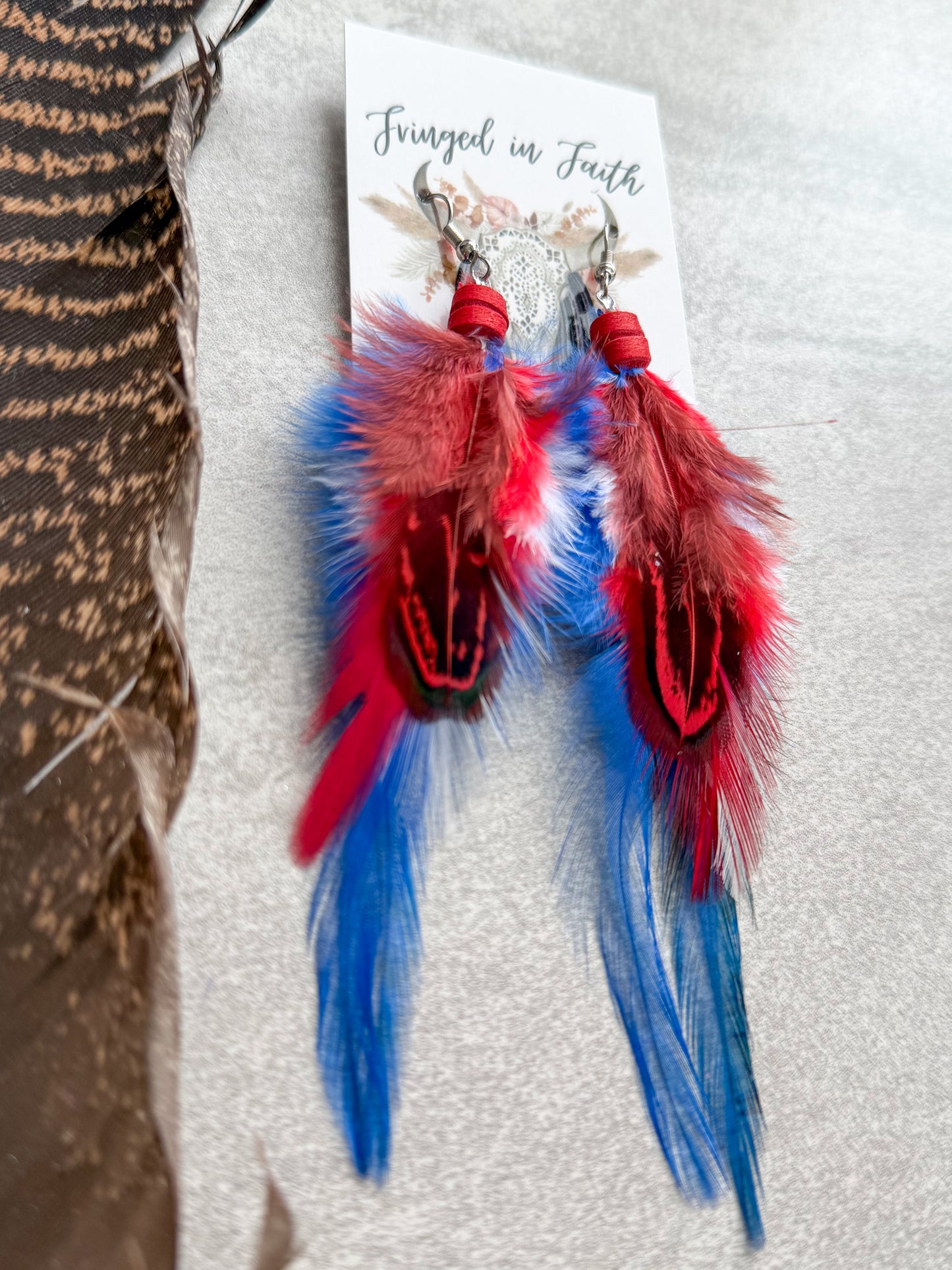 Red White & Blue Feathers