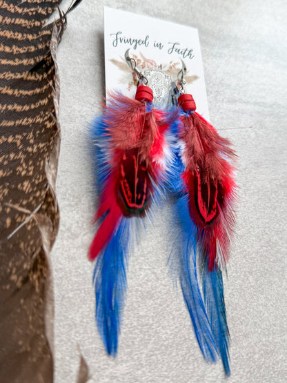 Red White & Blue Feathers