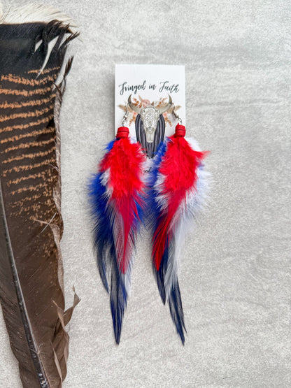 Red White & Blue Feathers