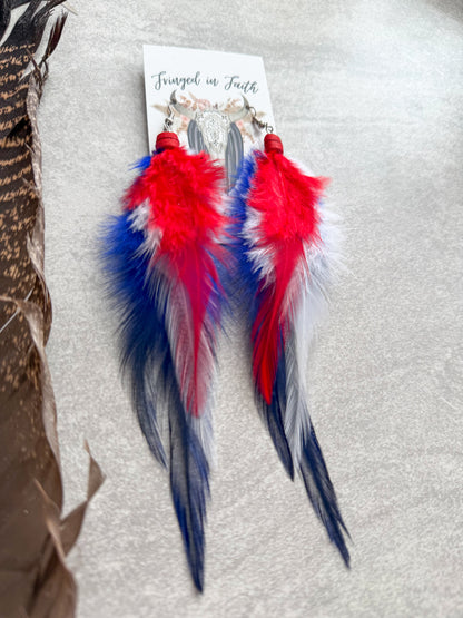 Red White & Blue Feathers