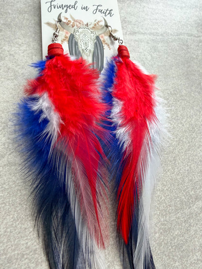 Red White & Blue Feathers
