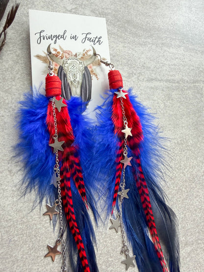 Red White & Blue Feathers