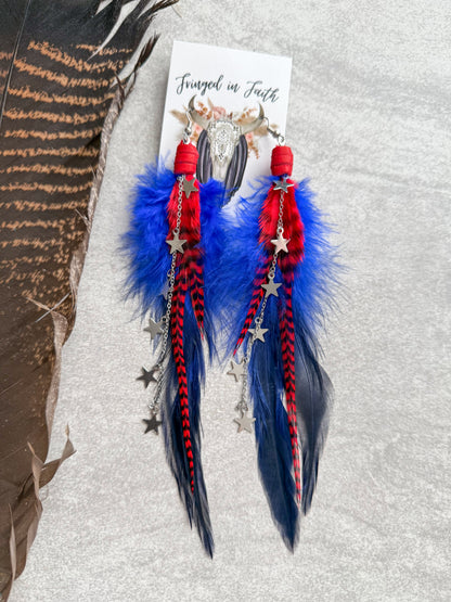 Red White & Blue Feathers