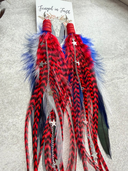 Red White & Blue Feathers